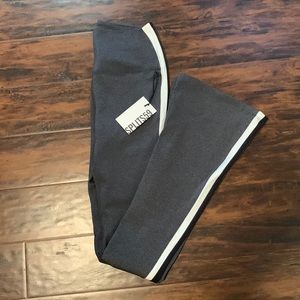 Splits59 Gray Leggings with White Stripe